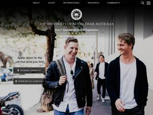 International merit awards at University of Notre Dame, Australia