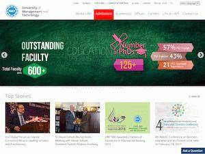 Merit-Based Scholarships at University of Management and Technology in Pakistan