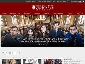 International merit awards at University of Chicago, USA for Bachelor