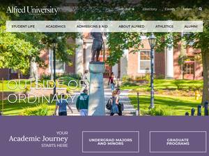 International awards at Alfred University, USA for Bachelor